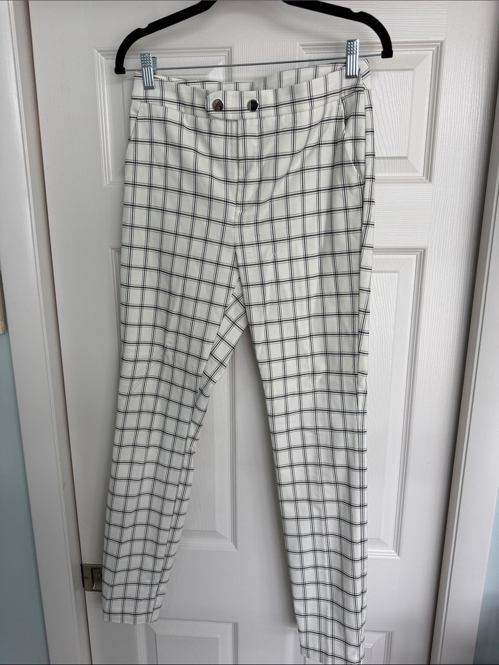 INC International Concepts White Windowpane pants